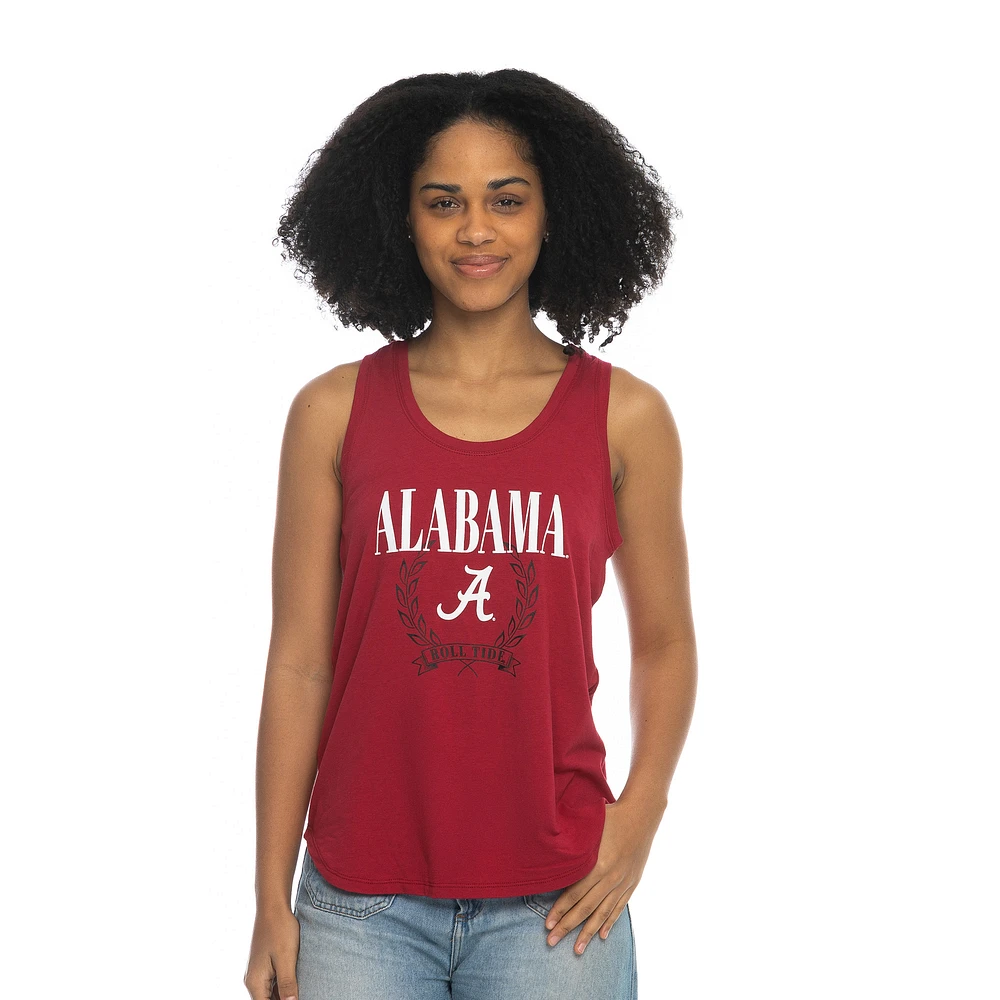 Women's ZooZatz Crimson Alabama Tide Everyday Tri-Blend Tank Top