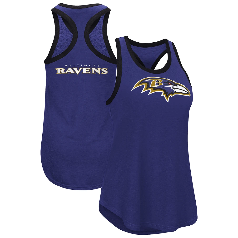 Women's G-III 4Her by Carl Banks Purple Baltimore Ravens Tater Racerback Tank Top