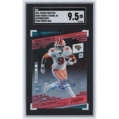 Travis Etienne Jr Jacksonville Jaguars Autographed 2021 Panini Prestige Red Xtra Points #208 SGC Authenticated 9.5 Rookie Card