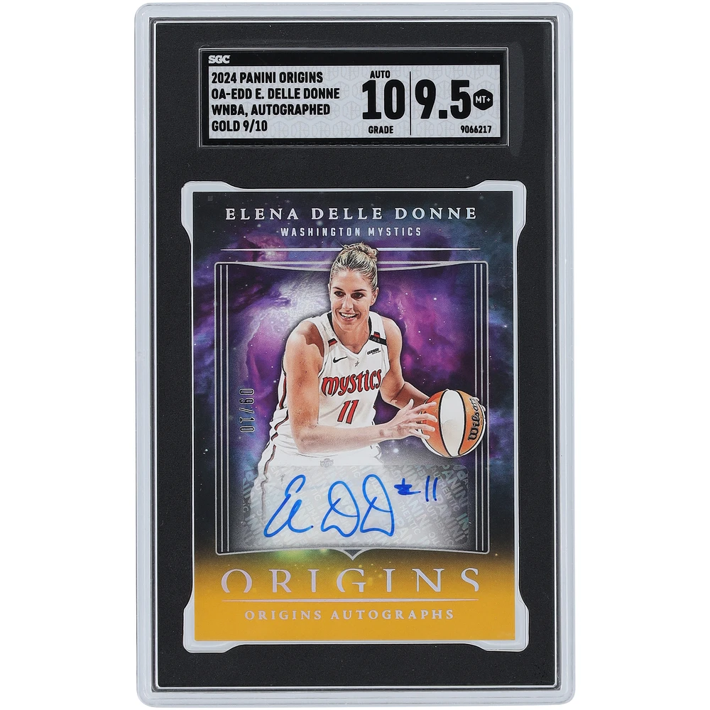Elena Delle Donne Washington Mystics Autographed 2024 Panini Origins WNBA Gold #OA-EDD #9/10 SGC Authenticated 9.5/10 Card
