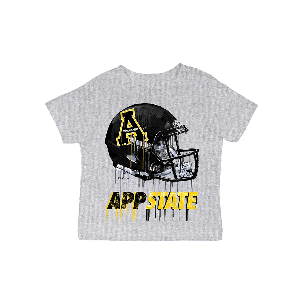 Infant Vive La Fete Gray Appalachian State Mountaineers Dripping Football Helmet T-Shirt