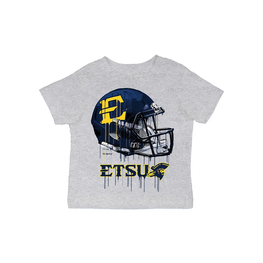 Infant Vive La Fete Gray ETSU Buccaneers Dripping Football Helmet T-Shirt