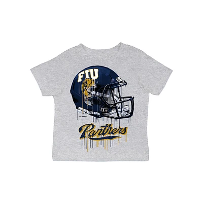 Infant Vive La Fete Gray FIU Panthers Dripping Football Helmet T-Shirt