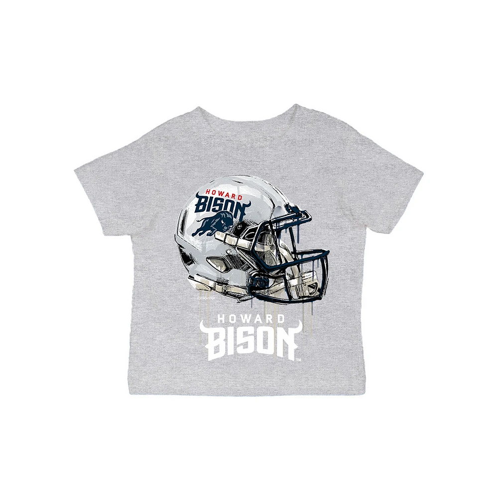 Infant Vive La Fete Gray Howard Bison Dripping Football Helmet T-Shirt
