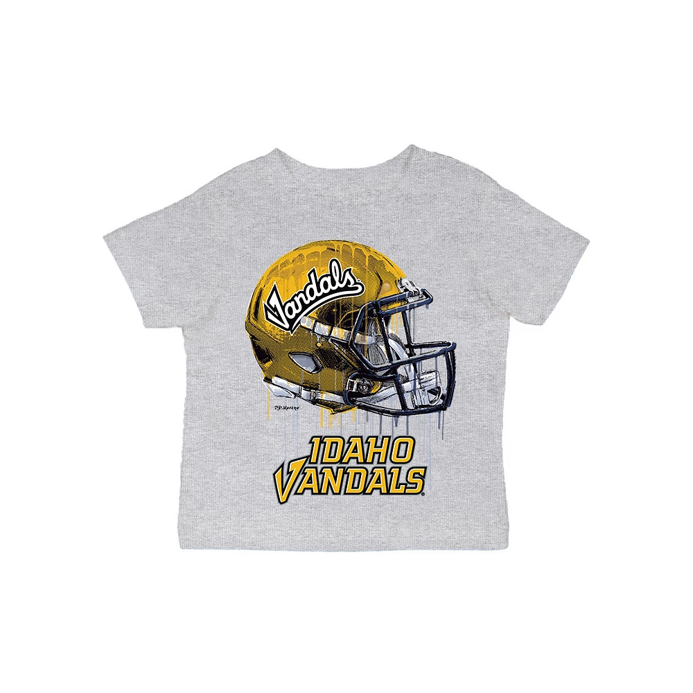 Infant Vive La Fete Gray Idaho Vandals Dripping Football Helmet T-Shirt