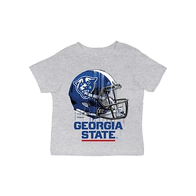 Infant Vive La Fete Gray Georgia State Panthers Dripping Football Helmet T-Shirt