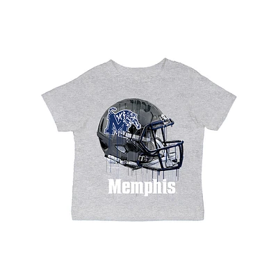 Infant Vive La Fete Gray Memphis Tigers Dripping Football Helmet T-Shirt