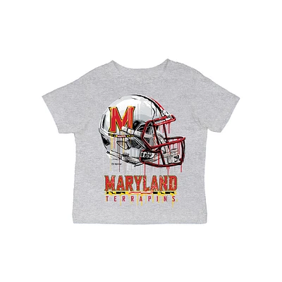 Infant Vive La Fete Gray Maryland Terrapins Dripping Football Helmet T-Shirt