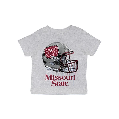 Infant Vive La Fete Gray Missouri State University Bears Dripping Football Helmet T-Shirt