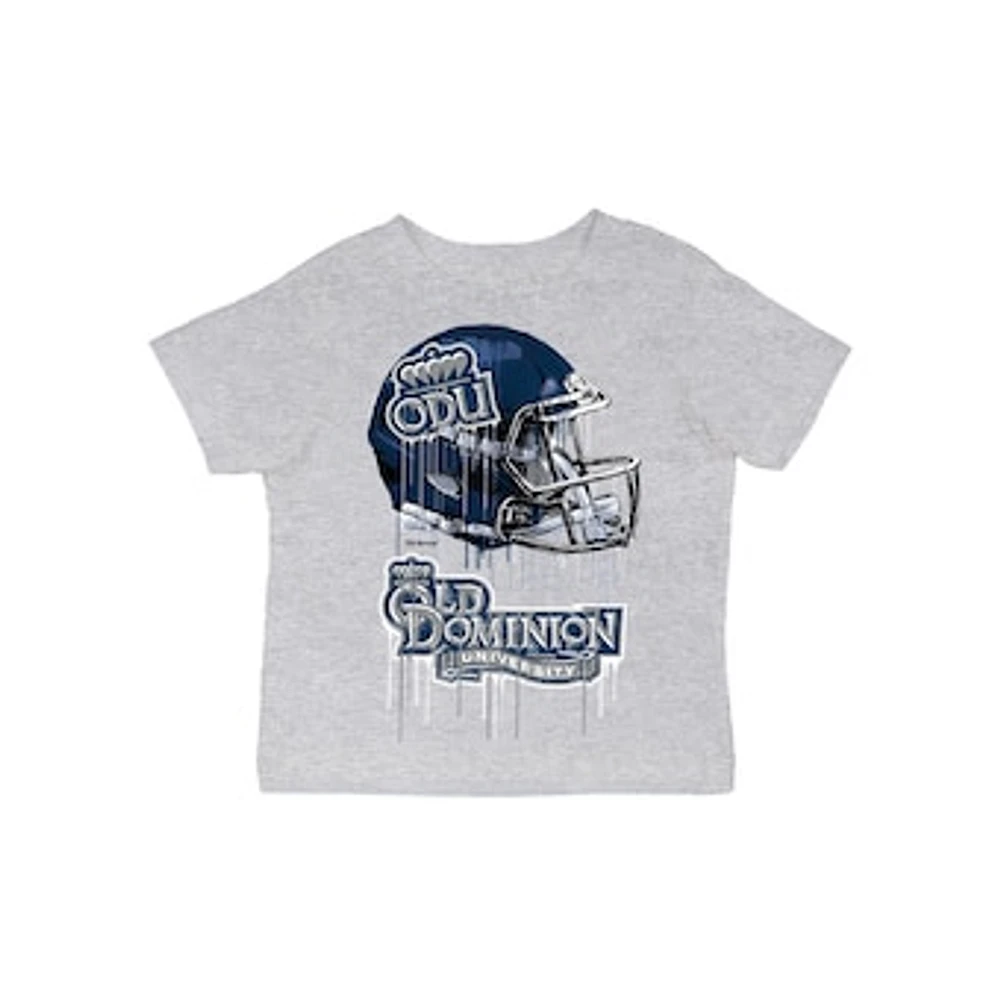 Infant Vive La Fete Gray Old Dominion Monarchs Dripping Football Helmet T-Shirt