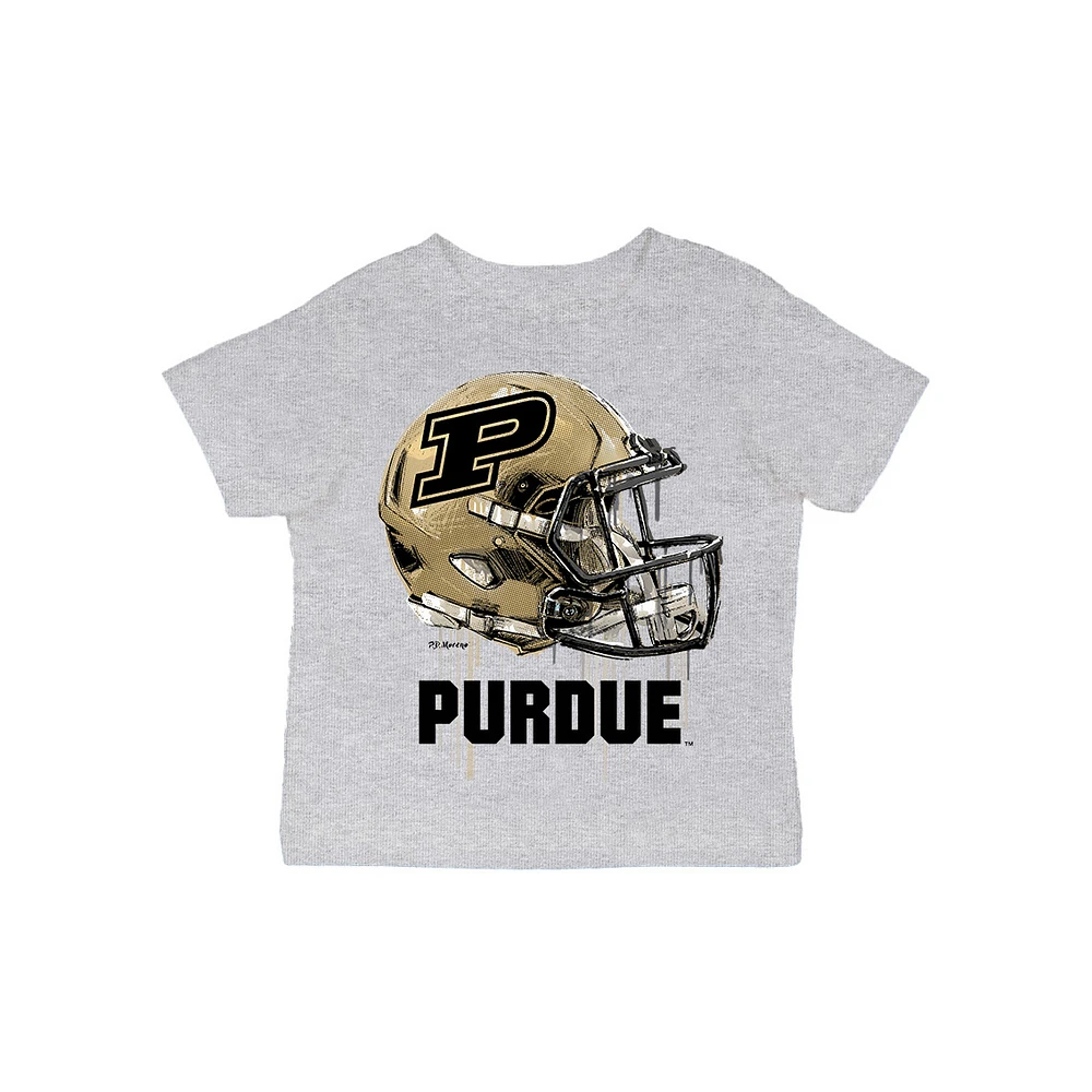 Infant Vive La Fete Gray Purdue Boilermakers Dripping Football Helmet T-Shirt
