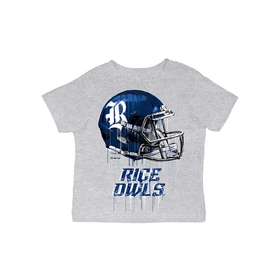 Infant Vive La Fete Gray Rice Owls Dripping Football Helmet T-Shirt