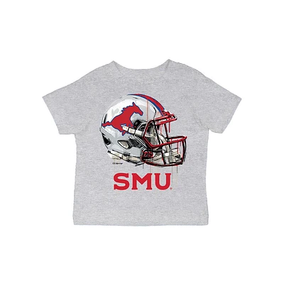 Infant Vive La Fete Gray SMU Mustangs Dripping Football Helmet T-Shirt