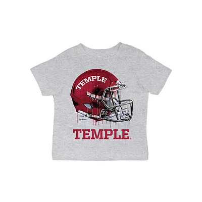 Infant Vive La Fete Gray Temple Owls Dripping Football Helmet T-Shirt