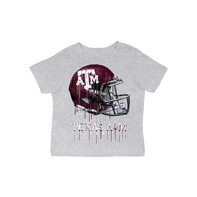 Infant Vive La Fete Gray Texas A&M Aggies Dripping Football Helmet T-Shirt