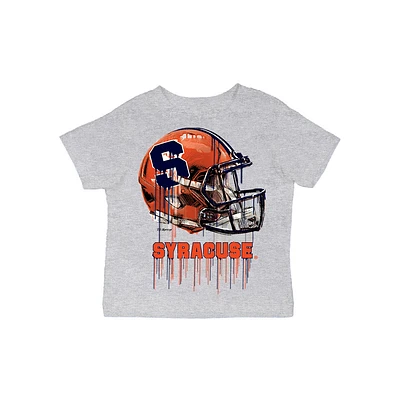 Infant Vive La Fete Gray Syracuse Orange Dripping Football Helmet T-Shirt