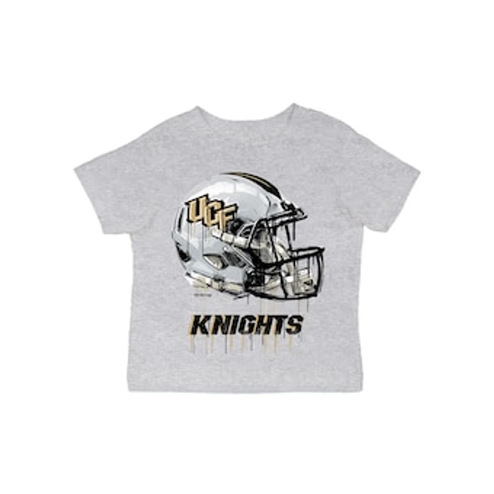 Infant Vive La Fete Gray UCF Knights Dripping Football Helmet T-Shirt