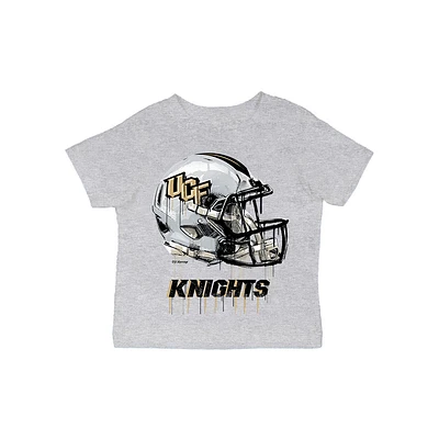 Infant Vive La Fete Gray UCF Knights Dripping Football Helmet T-Shirt
