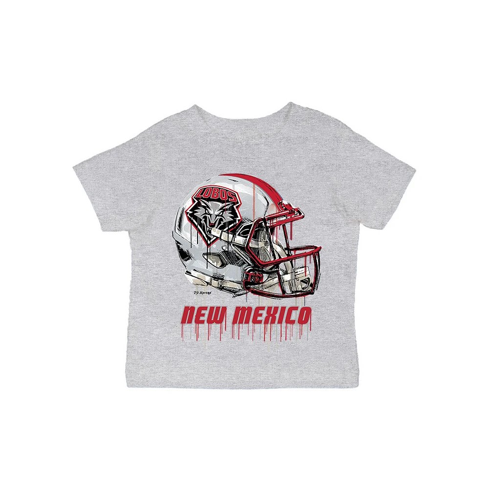 Infant Vive La Fete Gray New Mexico Lobos Dripping Football Helmet T-Shirt