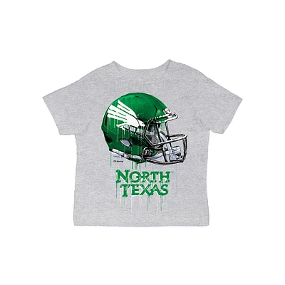 Infant Vive La Fete Gray North Texas Mean Green Dripping Football Helmet T-Shirt