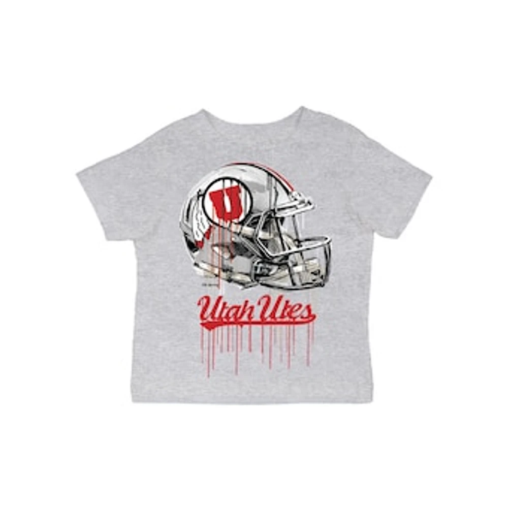 Infant Vive La Fete Gray Utah Utes Dripping Football Helmet T-Shirt