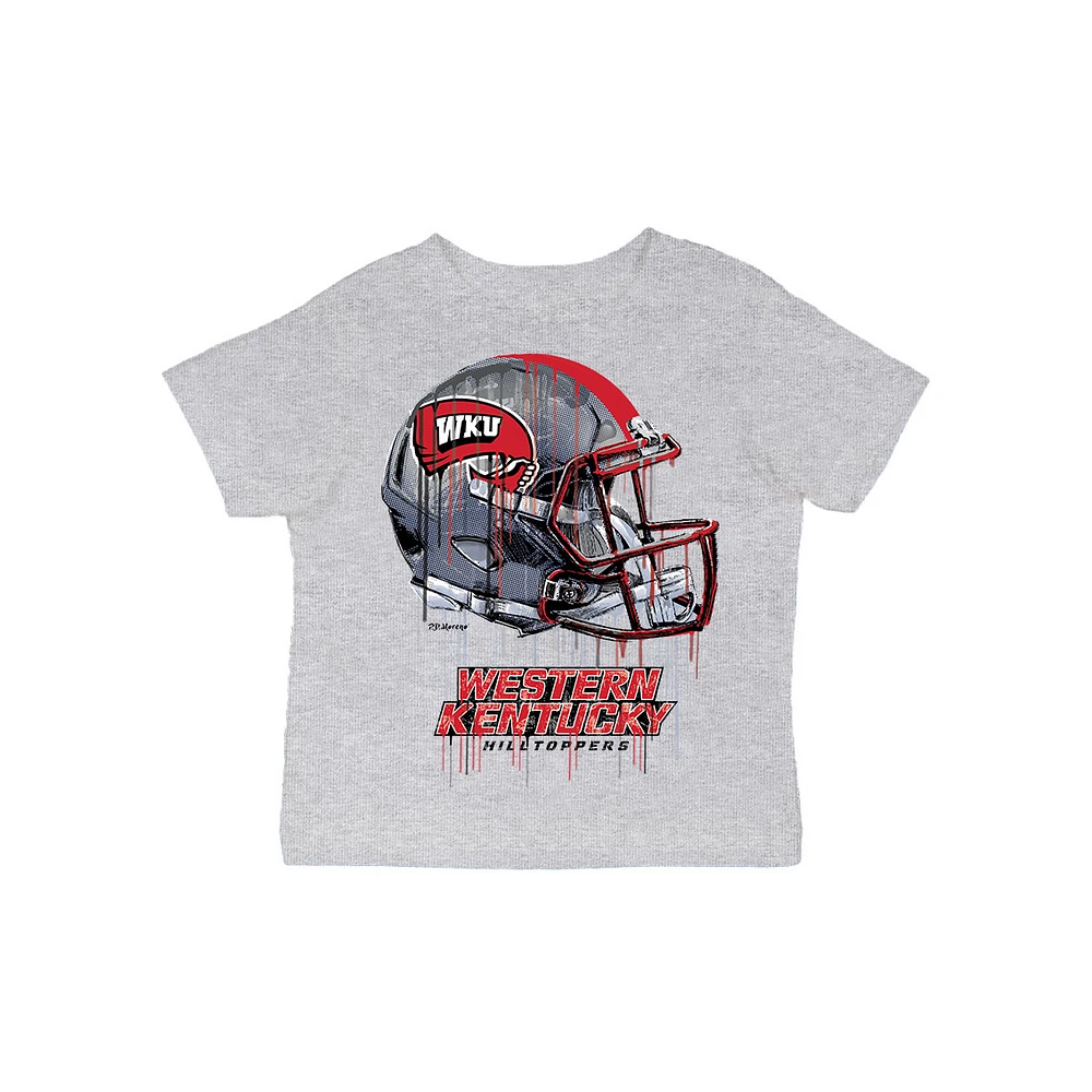 Infant Vive La Fete Gray Western Kentucky Hilltoppers Dripping Football Helmet T-Shirt