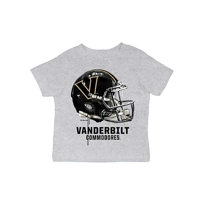 Infant Vive La Fete Gray Vanderbilt Commodores Dripping Football Helmet T-Shirt