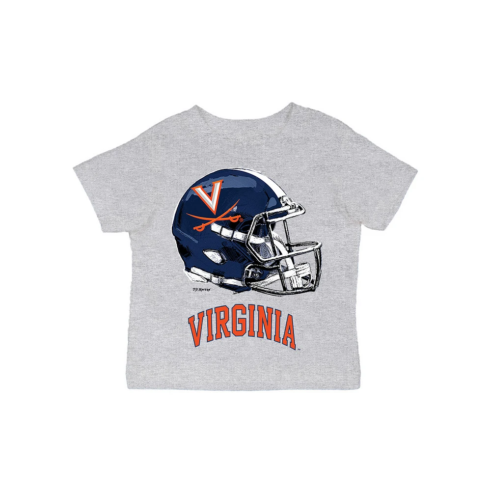 Infant Vive La Fete Gray Virginia Cavaliers Dripping Football Helmet T-Shirt