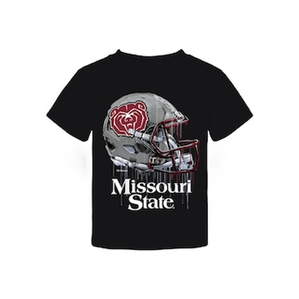 Toddler Vive La Fete Black Missouri State University Bears Dripping Football Helmet T-Shirt