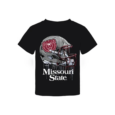 Toddler Vive La Fete Black Missouri State University Bears Dripping Football Helmet T-Shirt