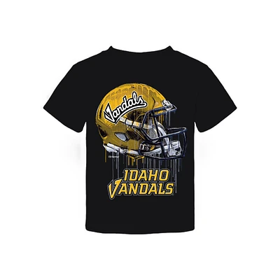 Toddler Vive La Fete Black Idaho Vandals Dripping Football Helmet T-Shirt