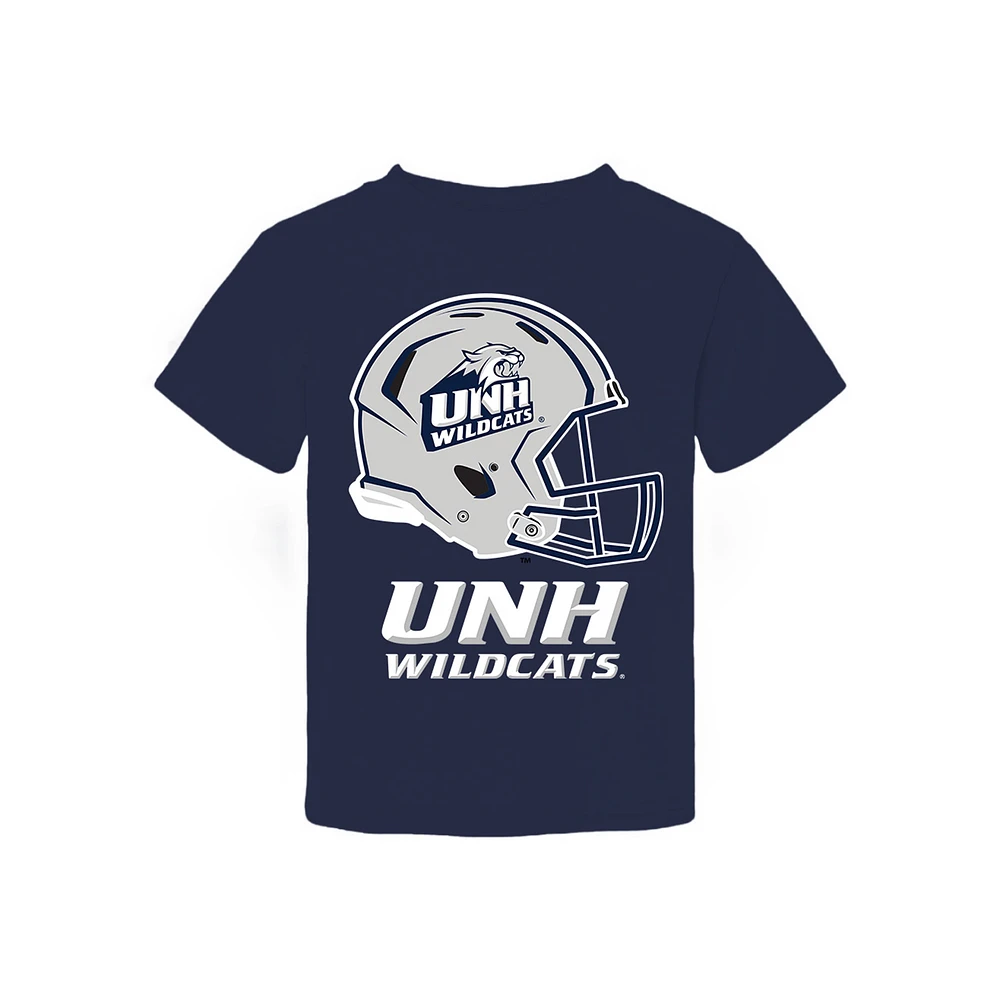 Toddler Vive La Fete Navy New Hampshire Wildcats Dripping Football Helmet T-Shirt