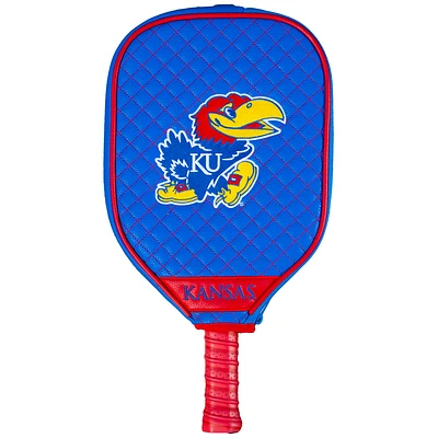 Kansas Jayhawks Quilted Pickleball Paddle Cover