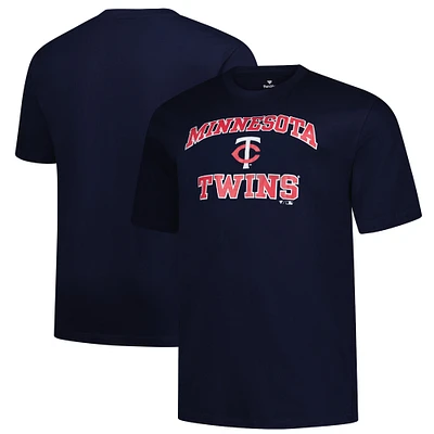Men's Profile Navy Minnesota Twins Big & Tall Heart Soul T-Shirt