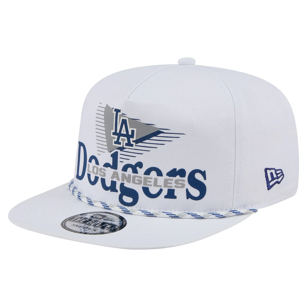 Men's New Era White Los Angeles Dodgers Collide Golfer Snapback Hat
