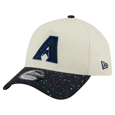 Men's New Era Cream Arizona Diamondbacks Speckle A-Frame 9FORTY Adjustable Hat