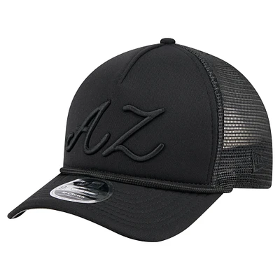 Men's New Era Black Arizona Diamondbacks City Initial 9FORTY A-Frame M-Crown Adjustable Trucker Hat
