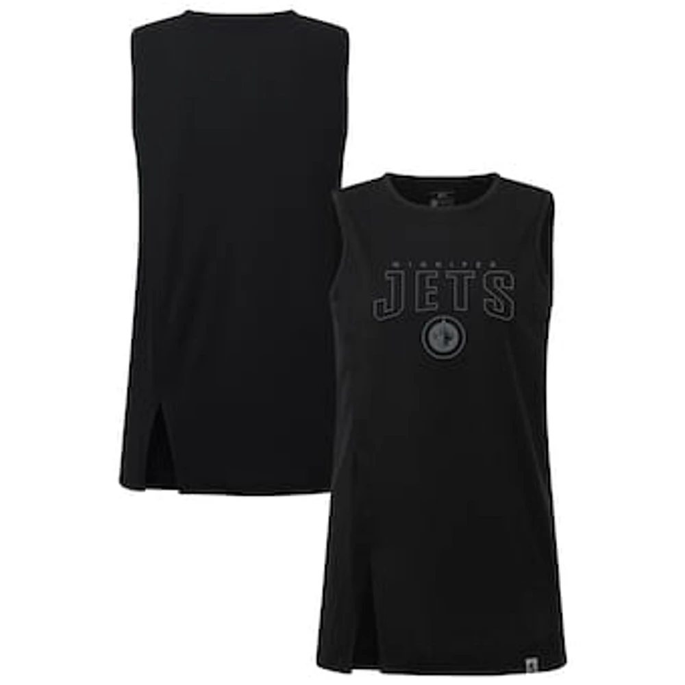 Women's Levelwear Black Winnipeg Jets Influx Darkmoon Tank Top