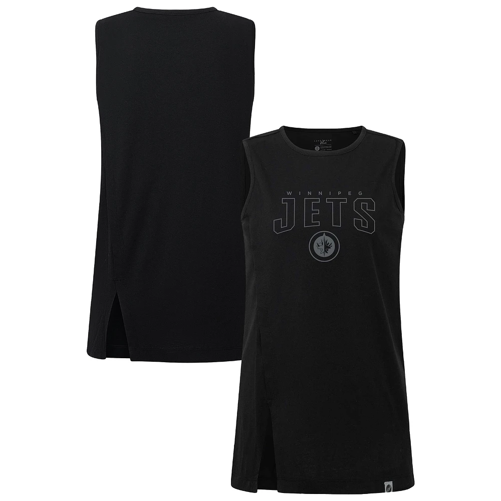 Women's Levelwear Black Winnipeg Jets Influx Darkmoon Tank Top
