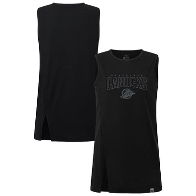 Women's Levelwear Black Vancouver Canucks Influx Darkmoon Tank Top