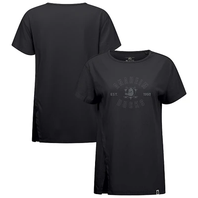 Women's Levelwear Black Anaheim Ducks Influx Abyssal T-Shirt