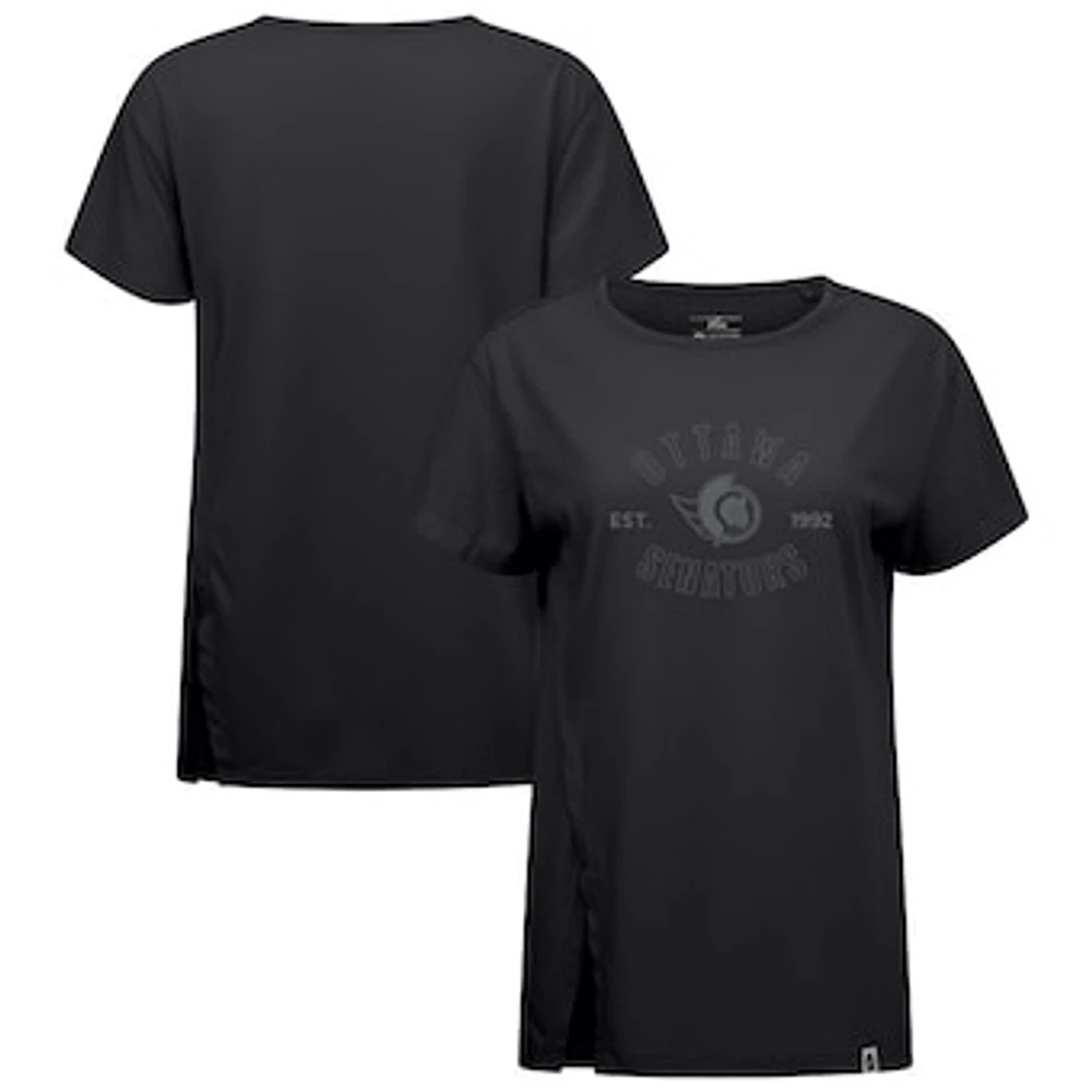 Women's Levelwear Black Ottawa Senators Influx Abyssal T-Shirt