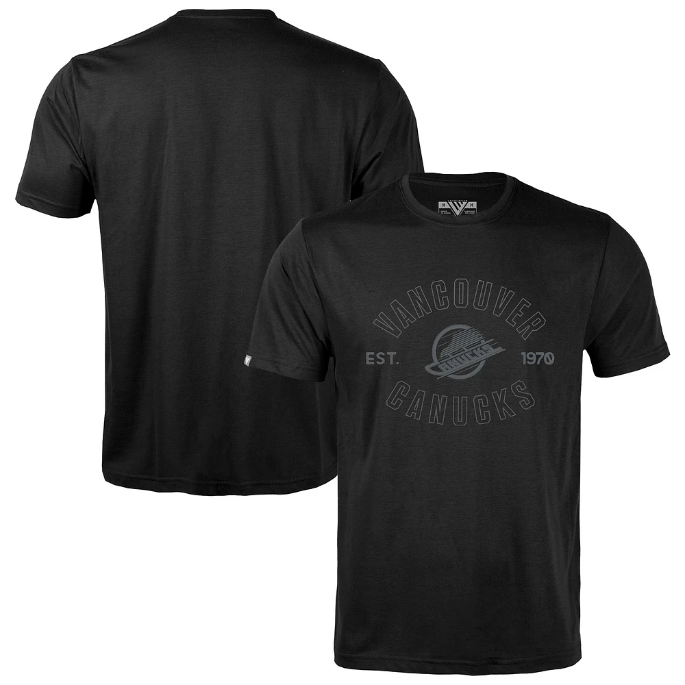 Men's Levelwear Black Vancouver Canucks Richmond Abyssal T-Shirt