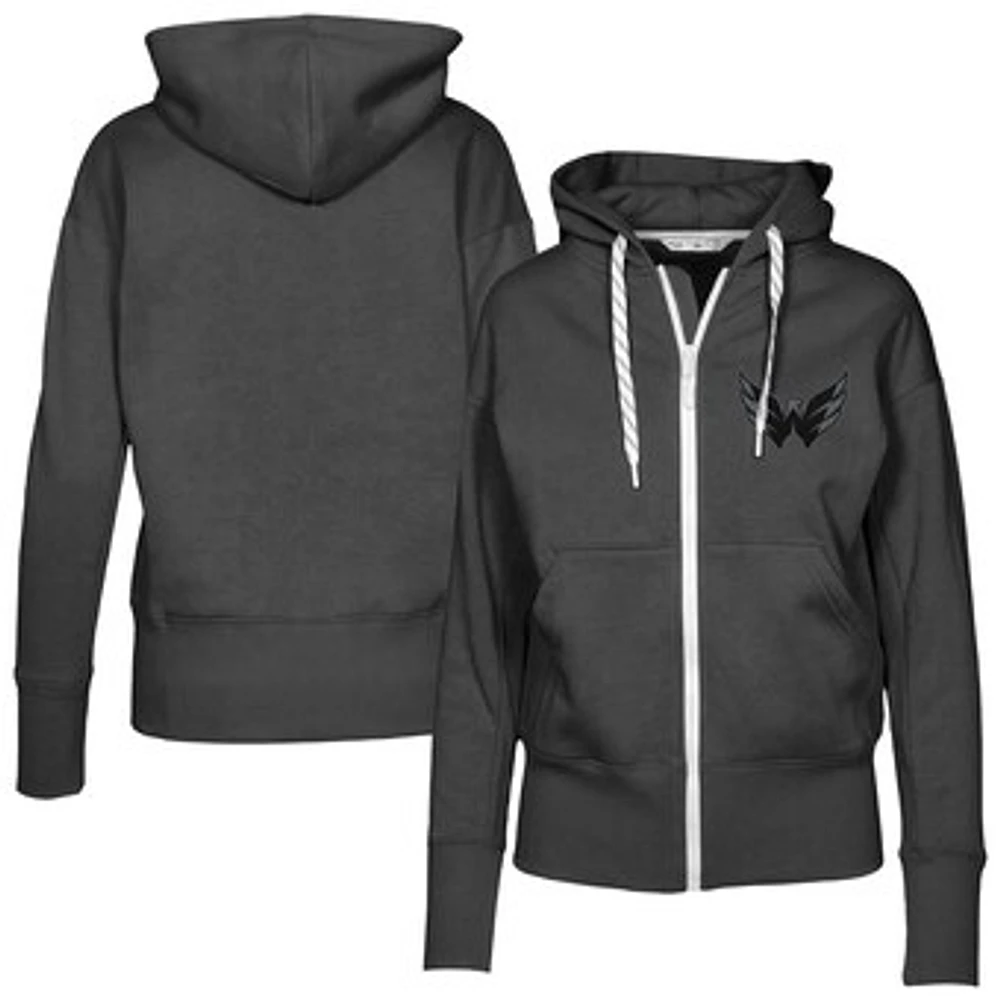 Women's Levelwear Black Washington Capitals Gardinia Nightfall Full-Zip Hoodie Jacket