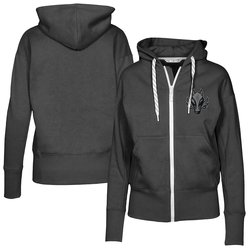 Women's Levelwear Black Calgary Flames Gardinia Nightfall Full-Zip Hoodie Jacket