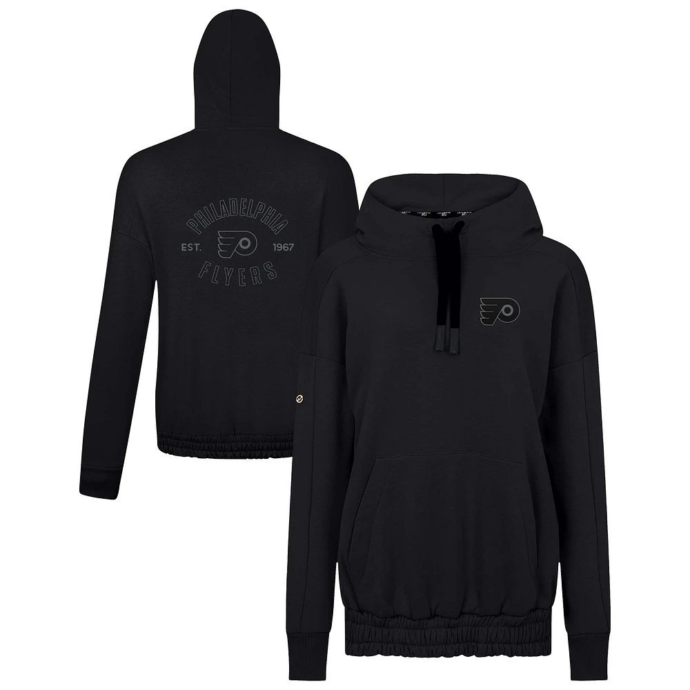 Women's Levelwear Black Philadelphia Flyers Waterfall Nightfall Pullover Hoodie