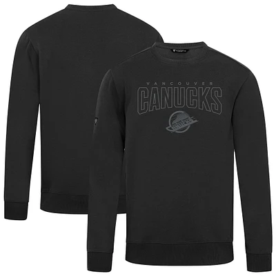 Men's Levelwear Black Vancouver Canucks Zane Darkmoon Pullover Sweatshirt