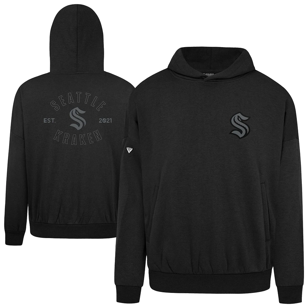 Men's Levelwear Black Seattle Kraken Contact Nightfall Pullover Hoodie