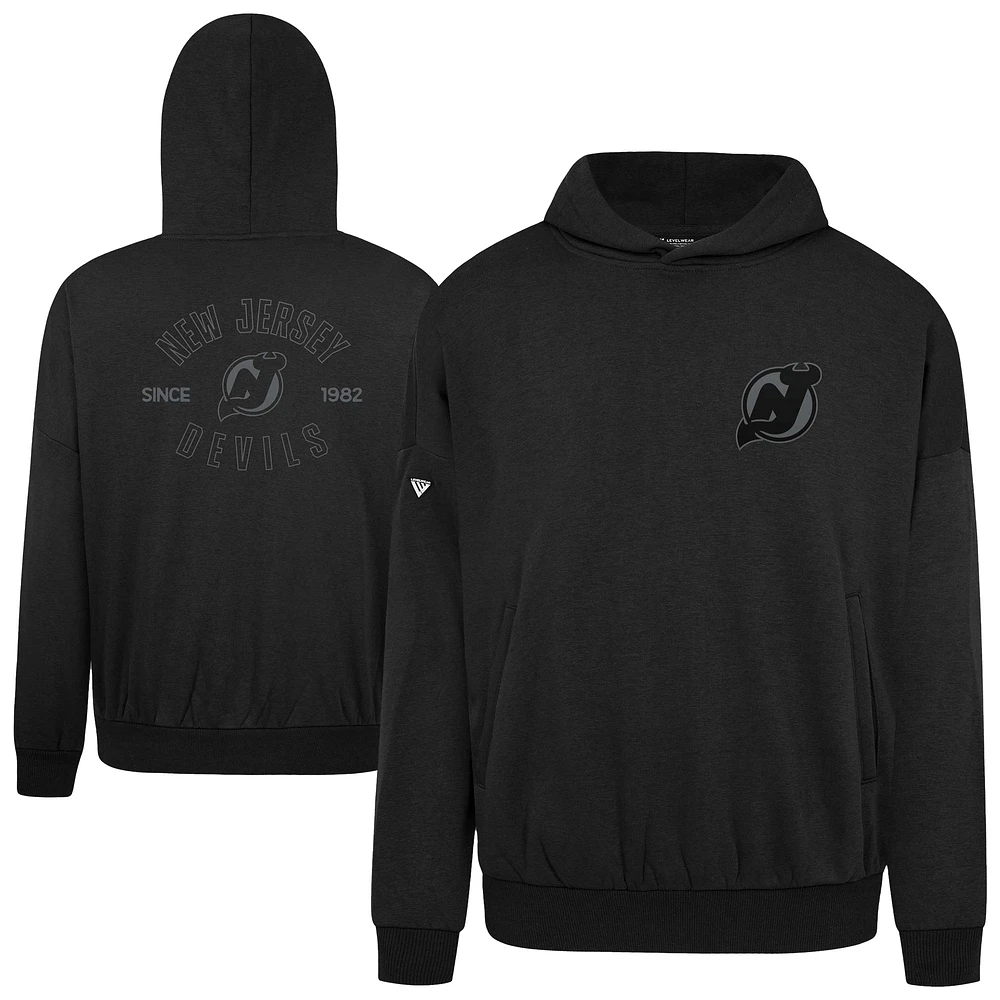 Men's Levelwear Black New Jersey Devils Contact Nightfall Pullover Hoodie