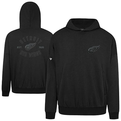 Men's Levelwear Black Detroit Red Wings Contact Nightfall Pullover Hoodie